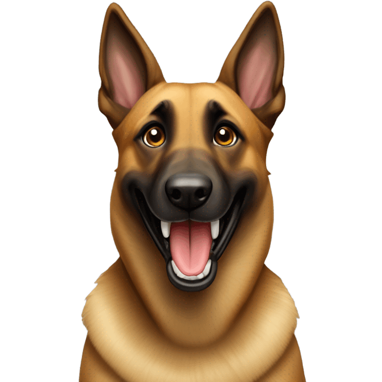 Belgian Malinois laughing  emoji