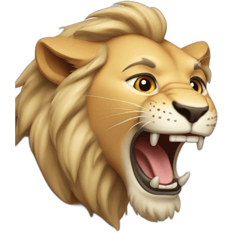 Laughing lion  emoji