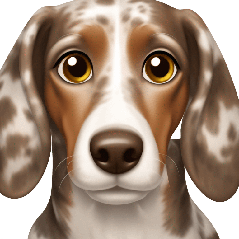 Brown merle dashound emoji