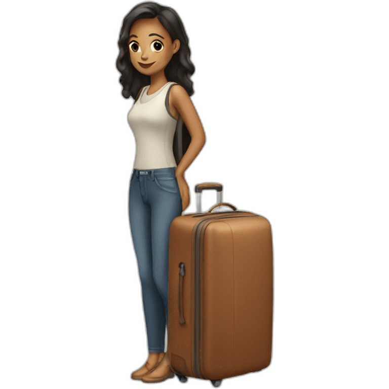 woman luggage emoji