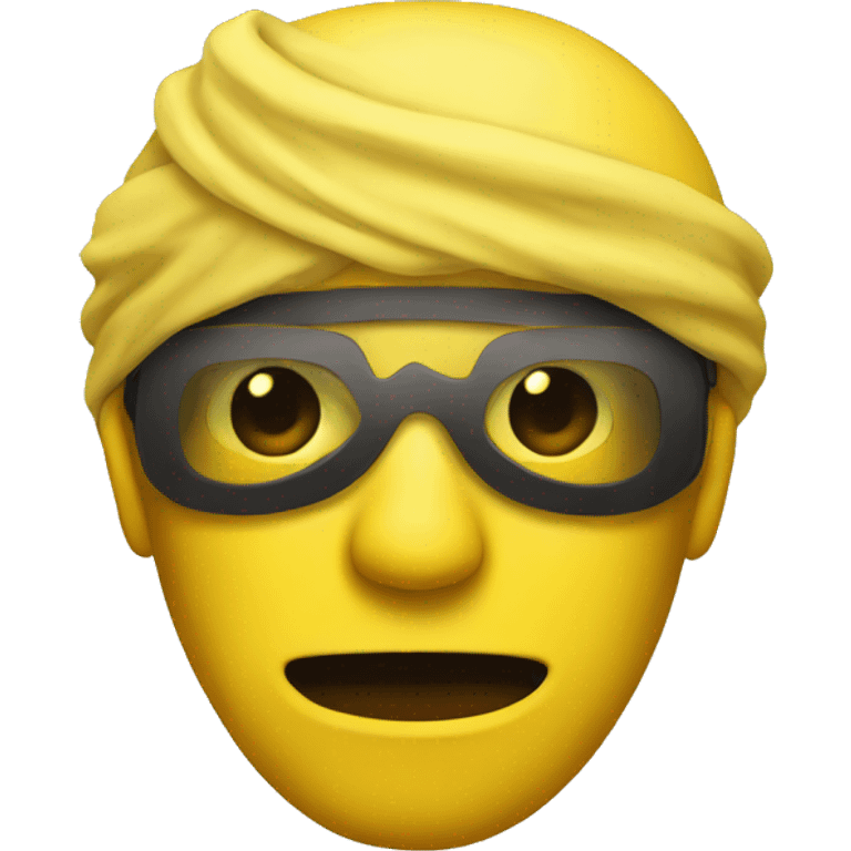 yellow man with mask emoji