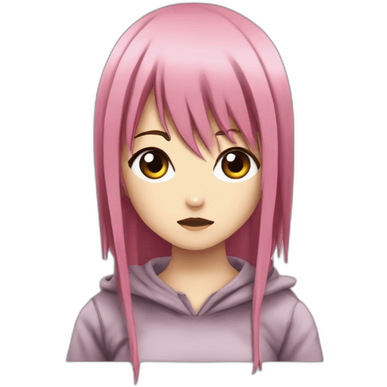 Kaede elfen Lied qui fait un clin d'oeil emoji