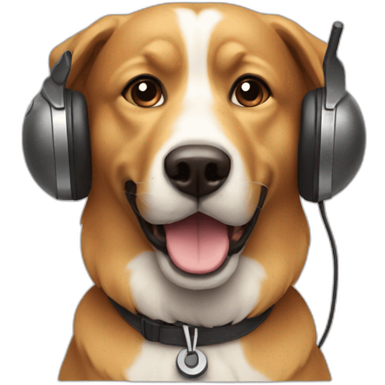 listening dog emoji