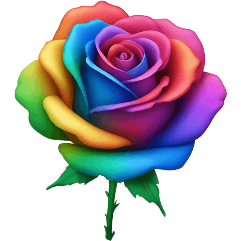 rainbow rose emoji