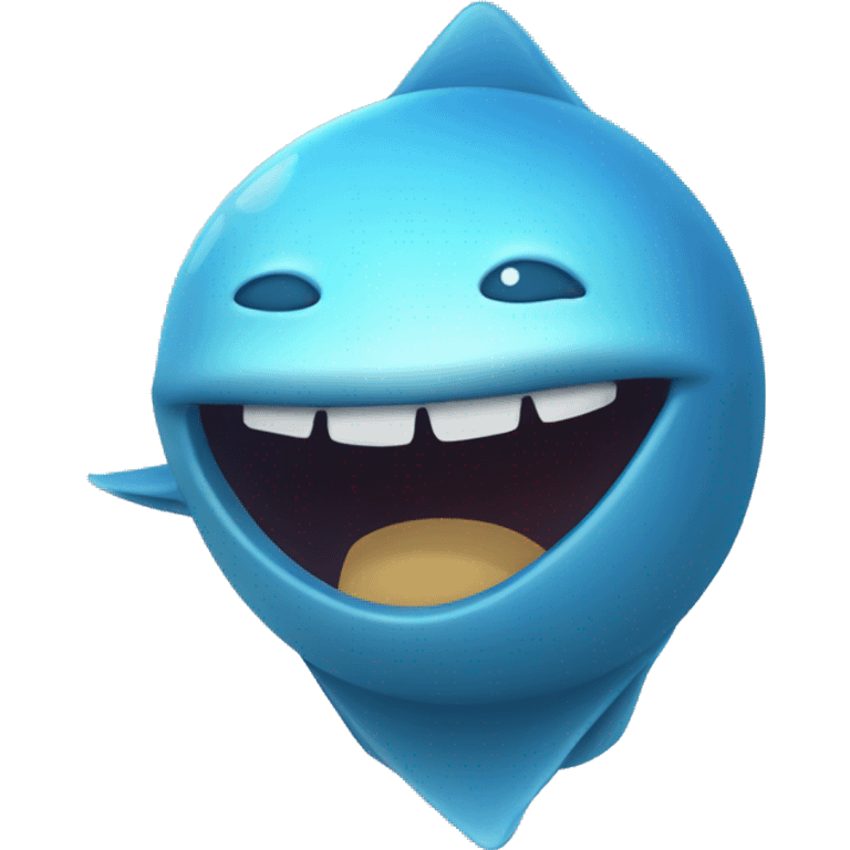 Friendly Bluedot ray emoji