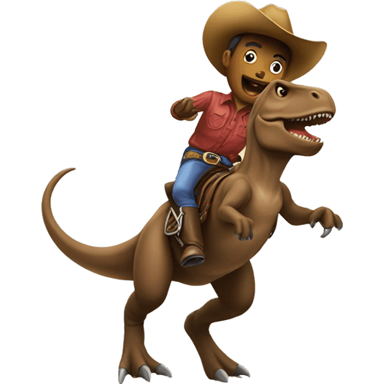 Trex doing rodeo emoji