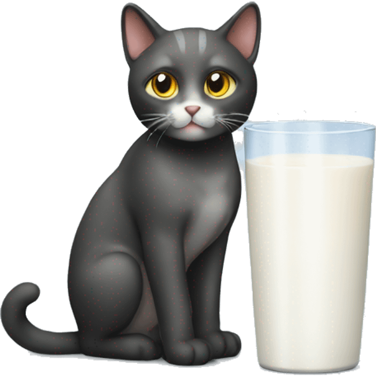 Cat drink milk emoji