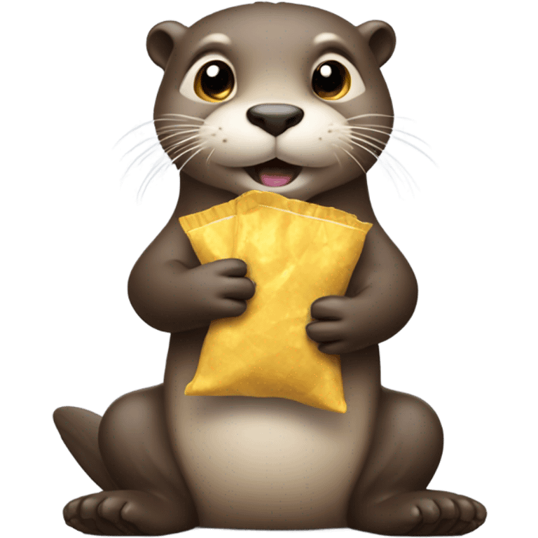 Otter with chips  emoji