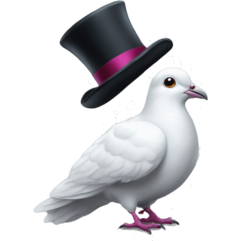  white pigeon a top hat emoji