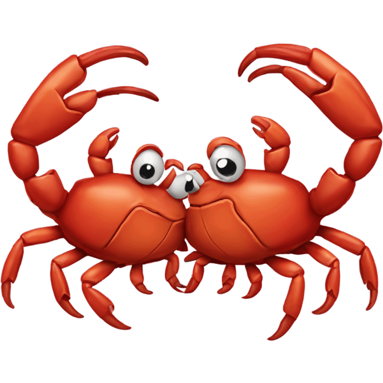 Crabs kissing emoji