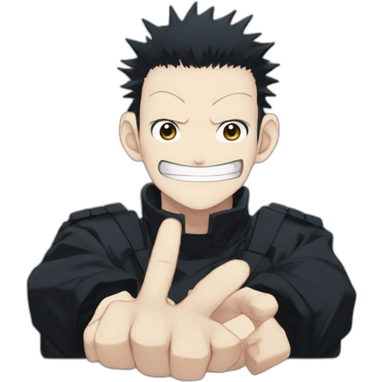 gojo from jujutsu kaisen flipping you off emoji