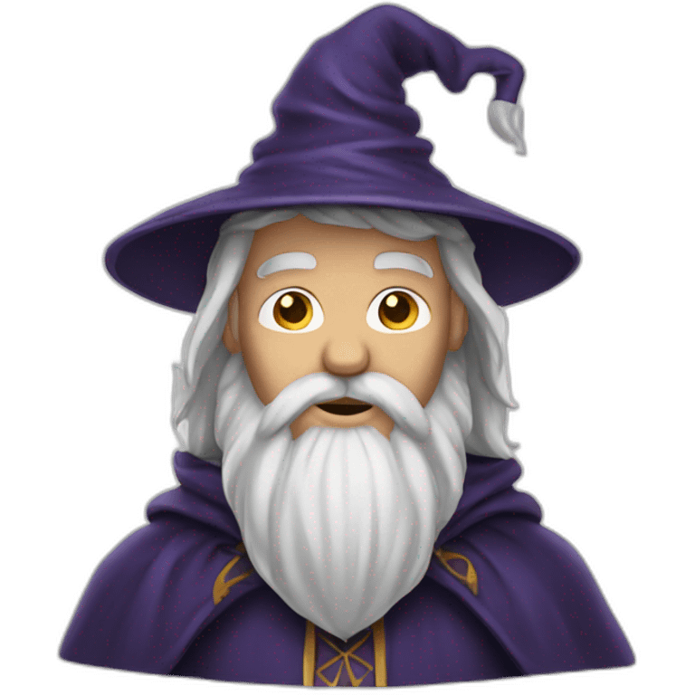 wizard with hand on beard emoji