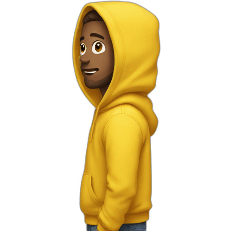 guy in a yellow hoodie emoji