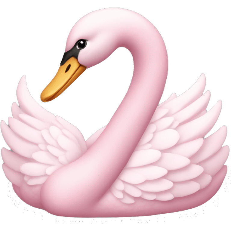 pastel pink swan emoji