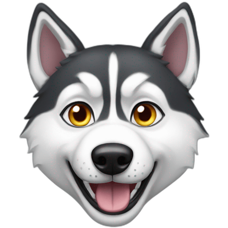 Crazy husky emoji