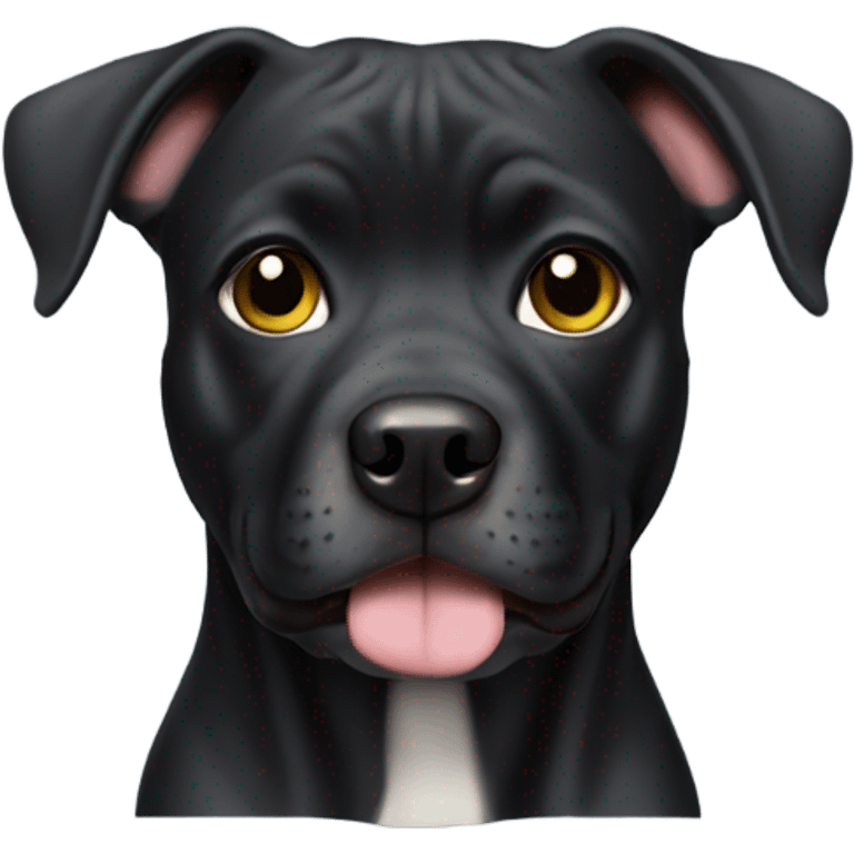 Perro negro staffordshire emoji