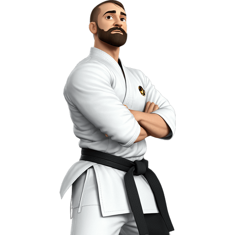 mature martial artist portrait emoji