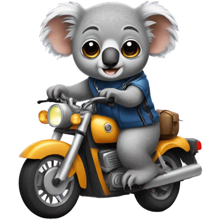 Koala on a motorcycle  emoji