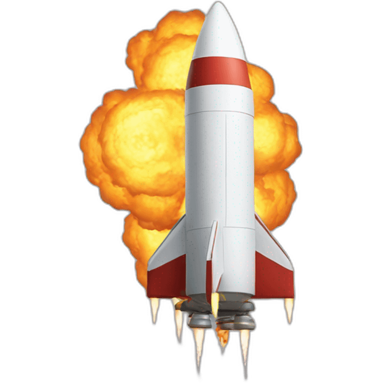 exploding rocket emoji