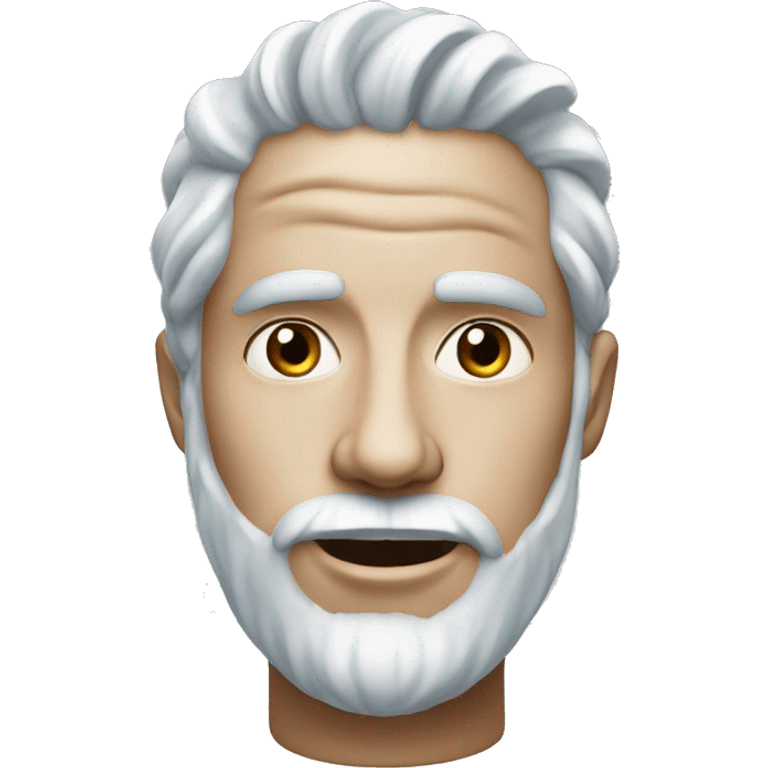 silver face ice roller realistic emoji