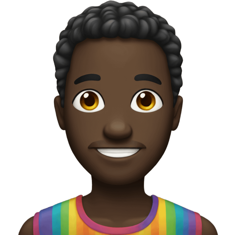 rainbow black man emoji