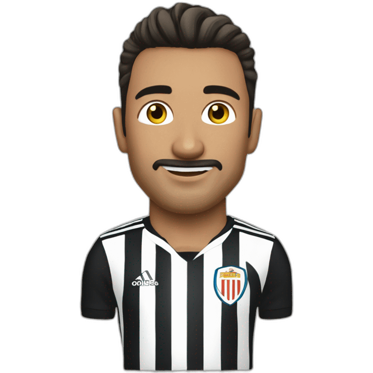 Hombre moreno jugsndo futbol emoji