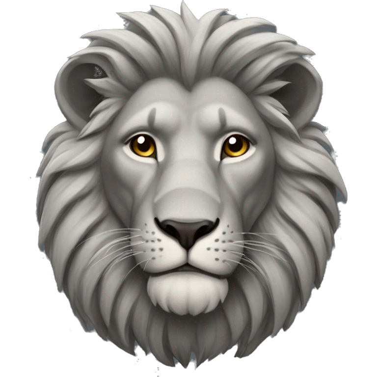 Grey lion emoji