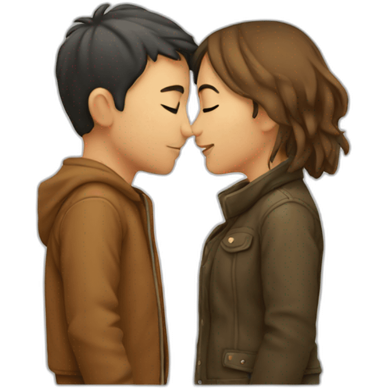 Couple kissing emoji