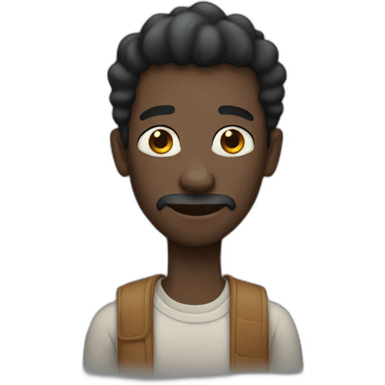 thin black man emoji