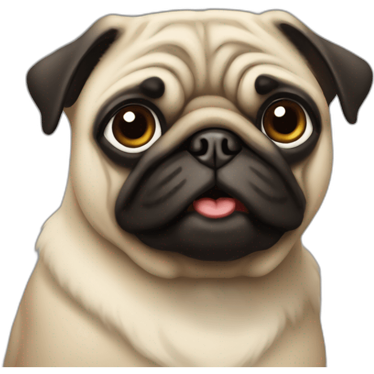 Pug on a macbook on google Chrome emoji