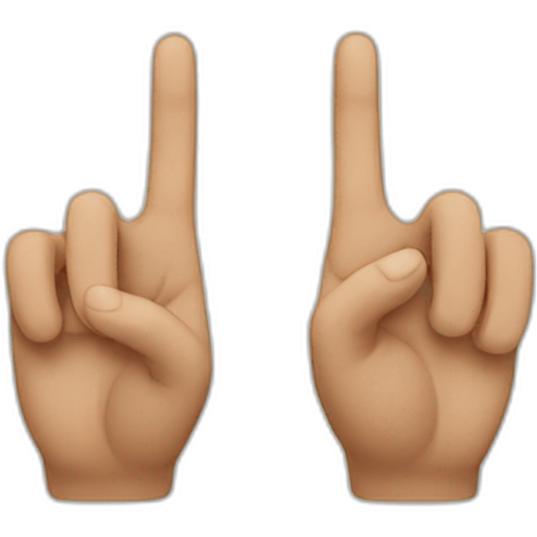 two fingers emoji