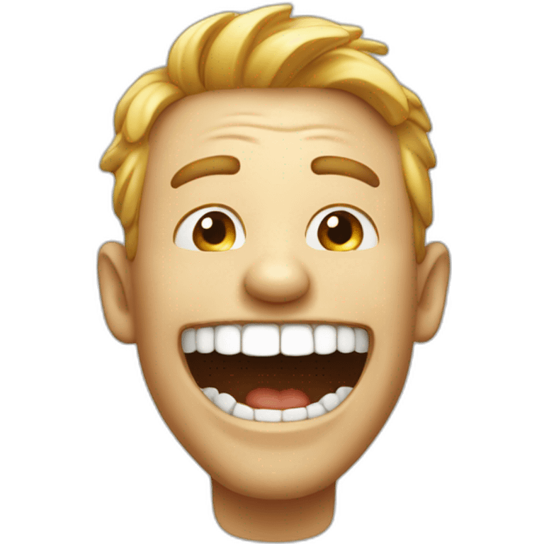 laughing guy who has 1 billion teeth emoji