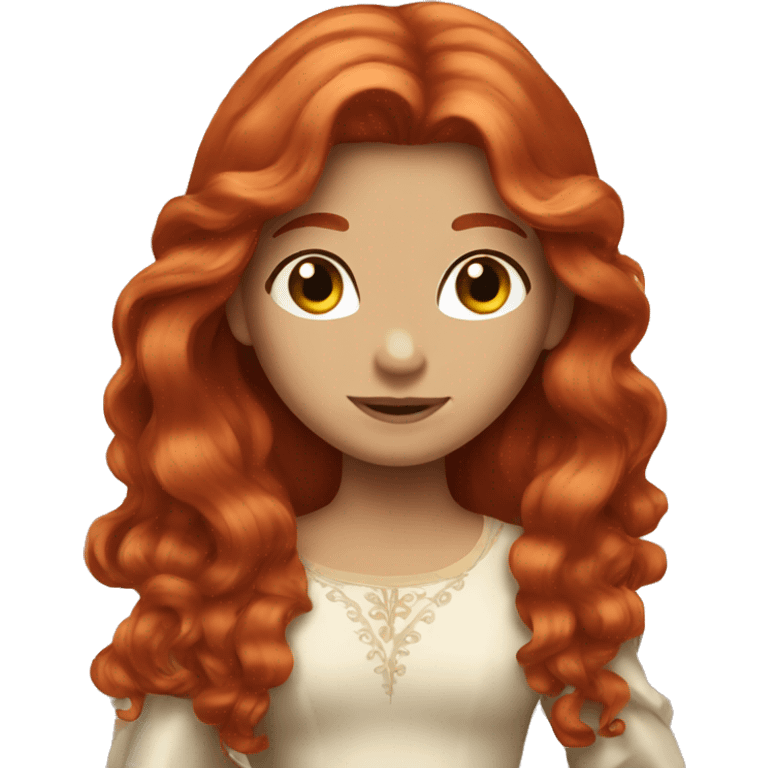 redhead princes with long hair emoji