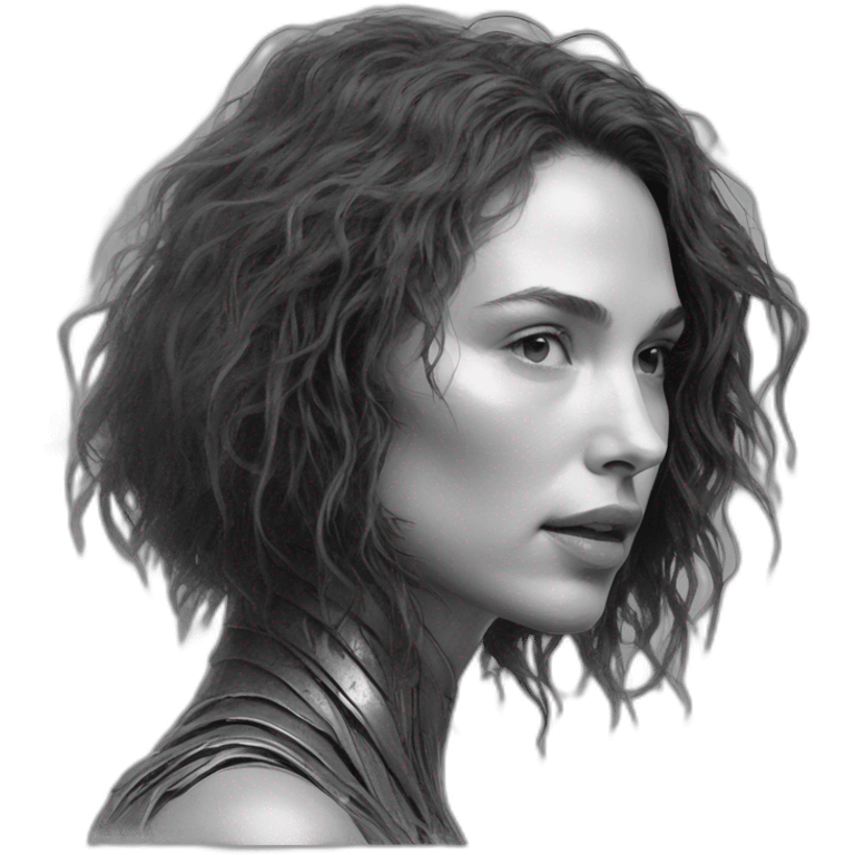 Gal gadot is Ripley,in Alien, in beksinski style and univers emoji