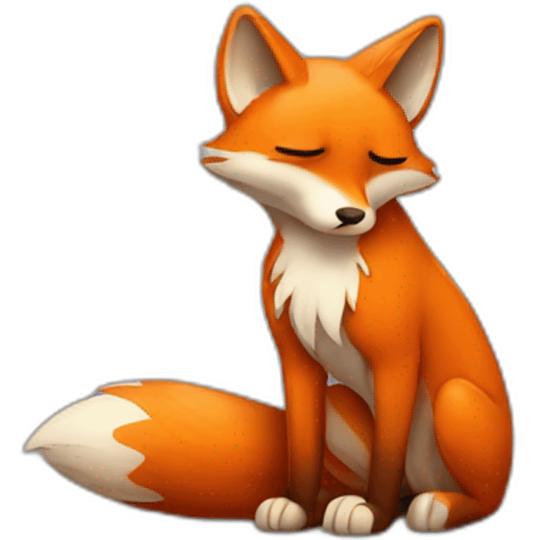 Sad fox emoji