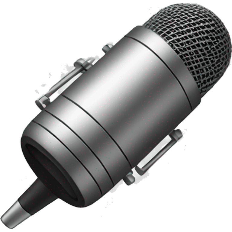 An emote featuring a stylized microphone with musical notes around it.  emoji