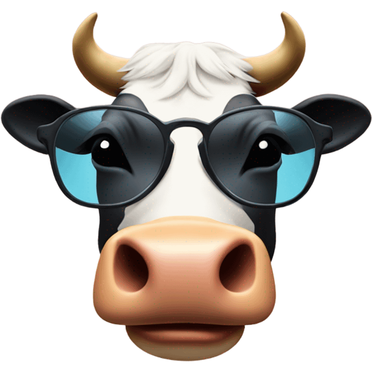 cow head with sun glasses emoji