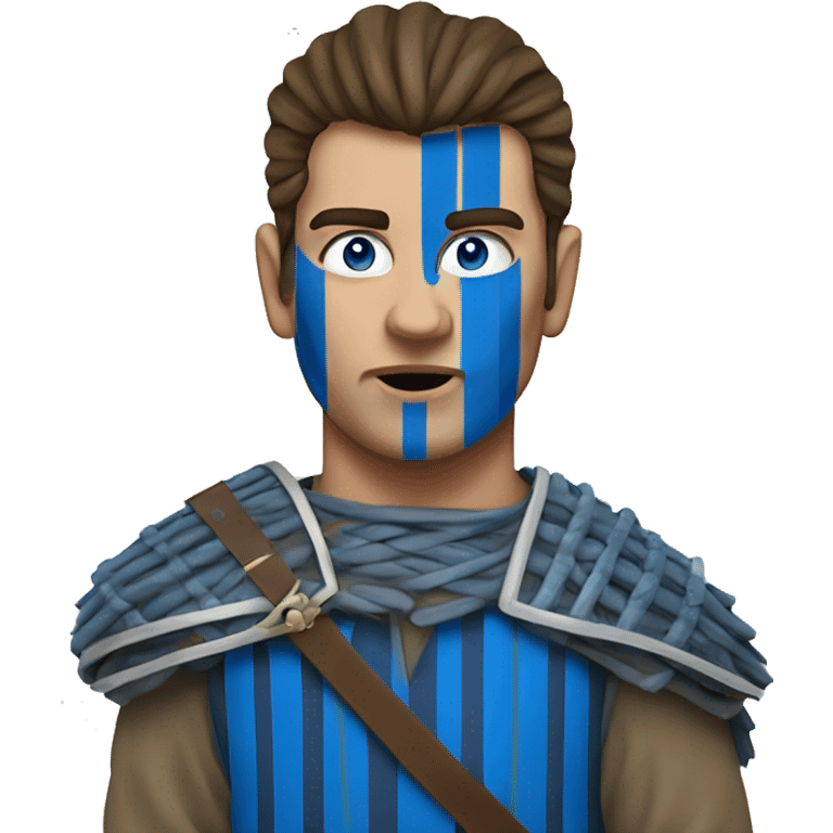 braveheart william wallce with blue striped paint on face emoji