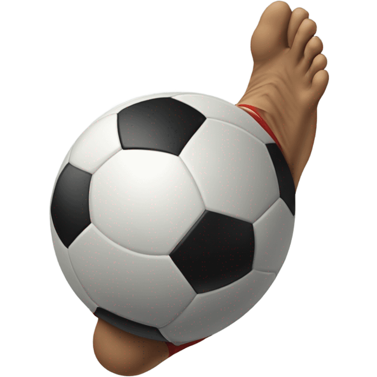 A leg kicking a soccer ball emoji