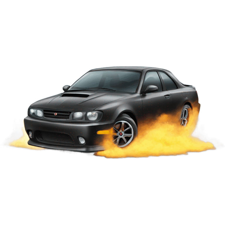 Car doing burnout emoji