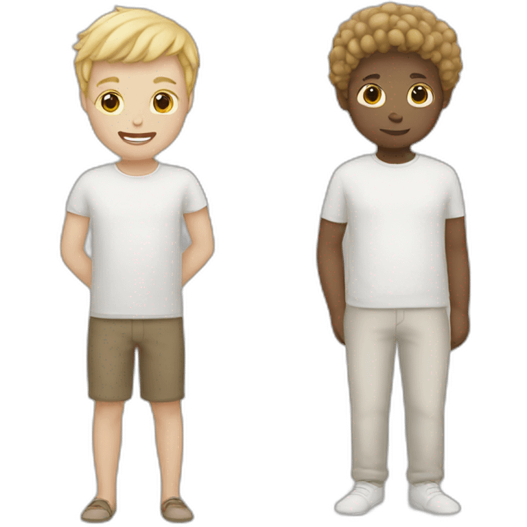 white Friend with white friend emoji