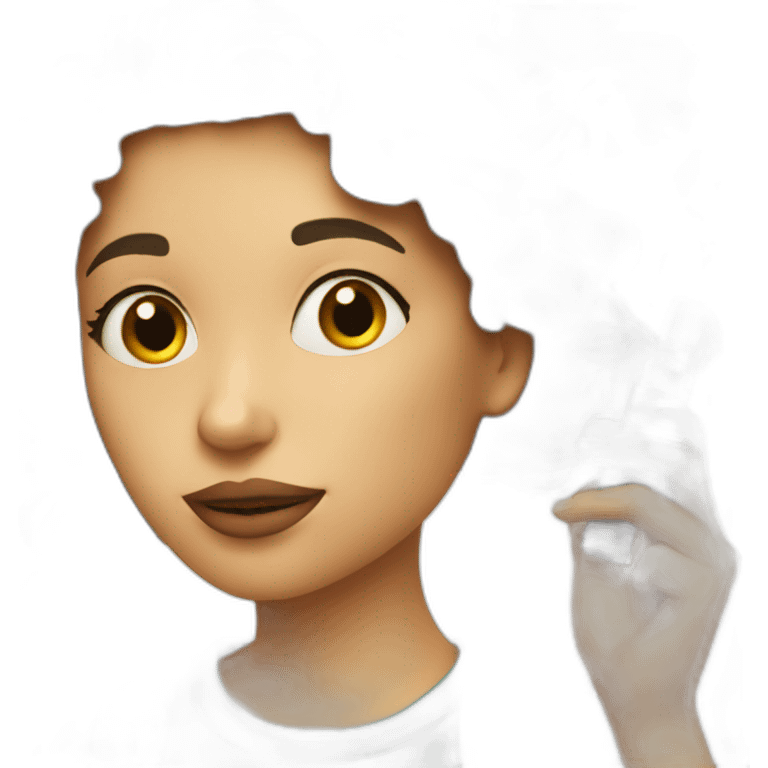 Girl with vape  emoji