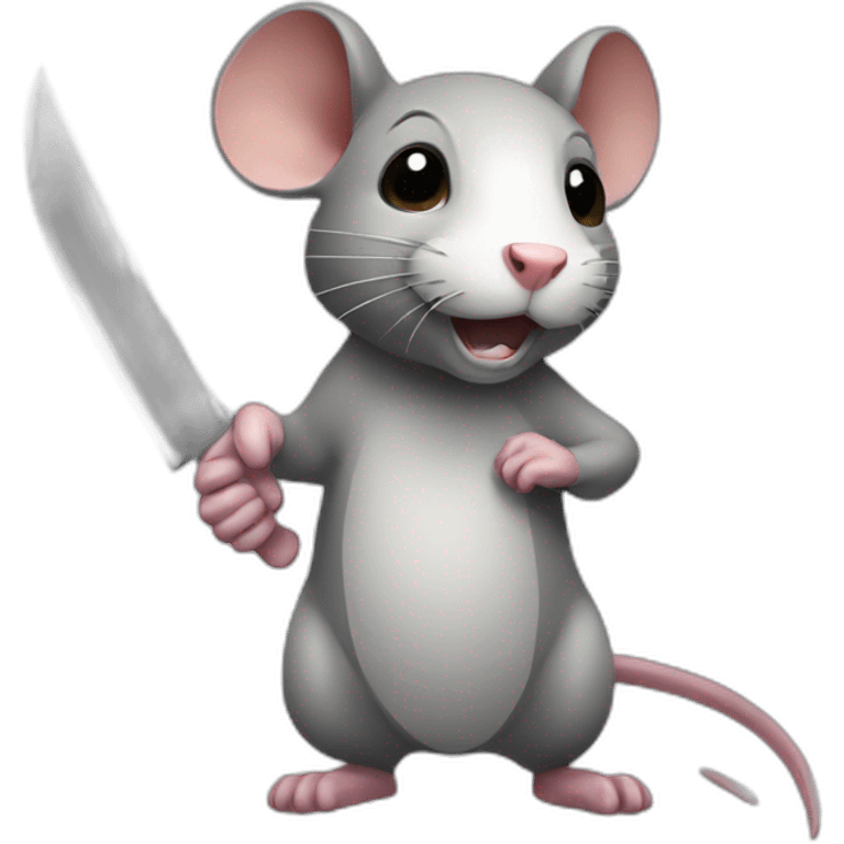 rat with knife emoji