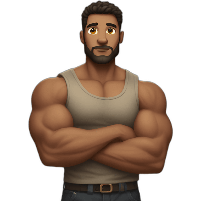 handsome husband with big biceps emoji