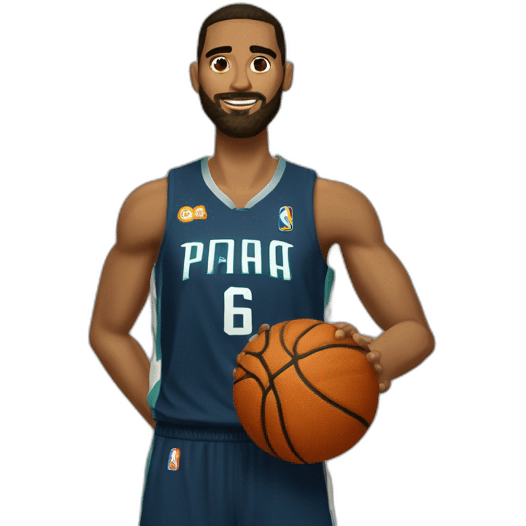 Jugador baloncesto rubio emoji