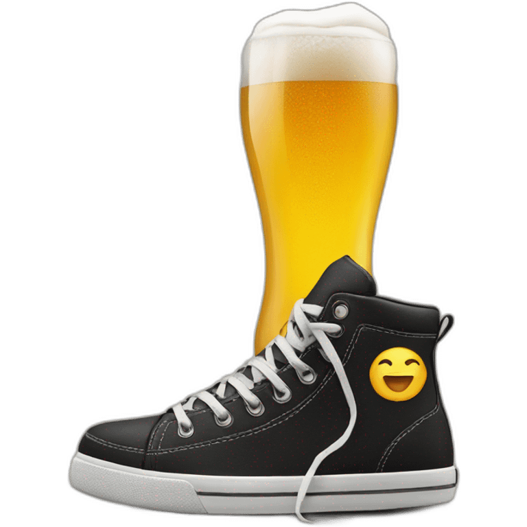 beer on a shoes glass emoji