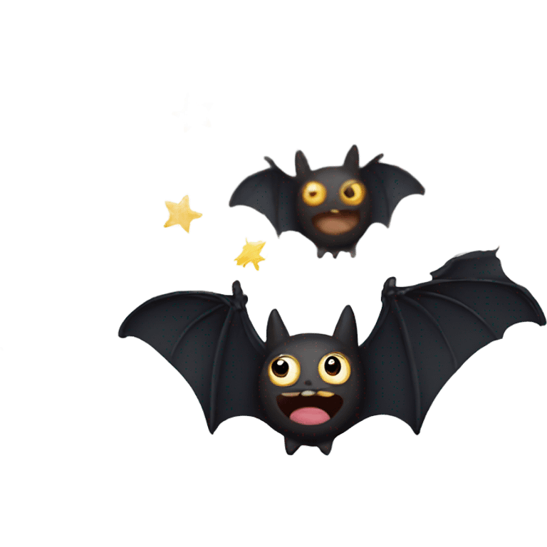 Bat celebrating new years emoji