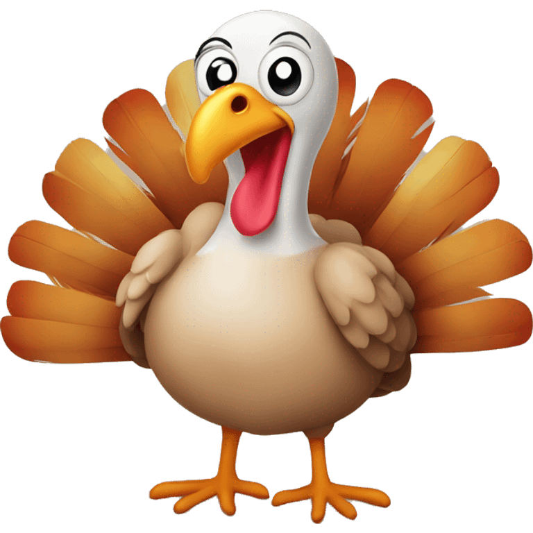 Turkey celebrating Thanksgiving emoji