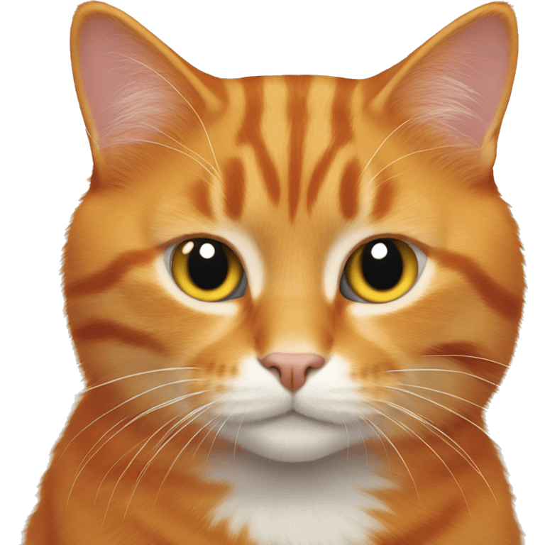 orange cat with red hair emoji