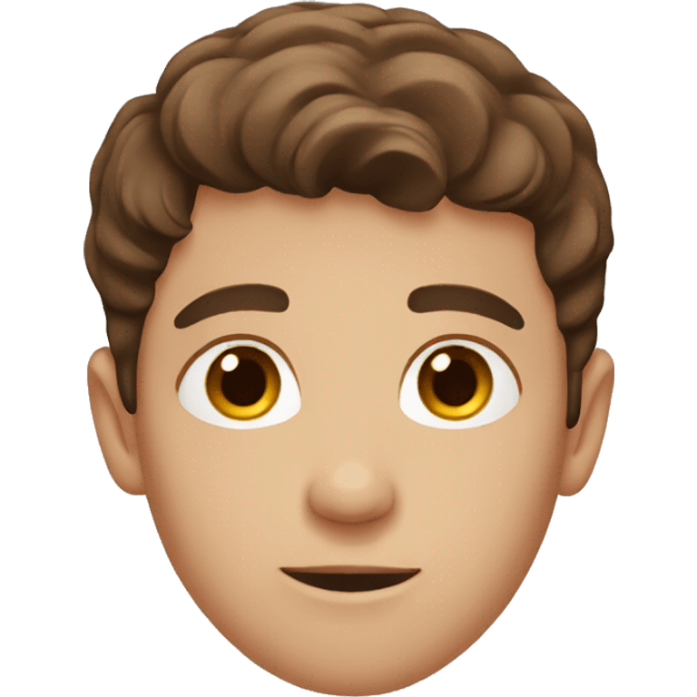 Boy with brown eyes and brown hair emoji